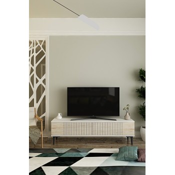 TV Stand Corsa 120 - White, Travertine White
Travertine