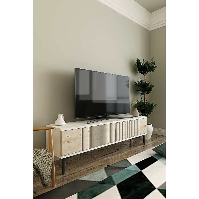 TV Stand Corsa 120 - White, Travertine White
Travertine