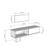 TV Stand Corsa 120 - White, Travertine White
Travertine