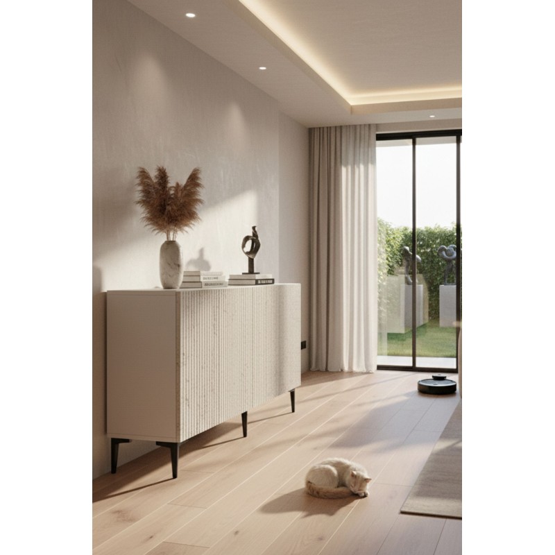Console Zeynep 150 - White, Travertine White
Travertine