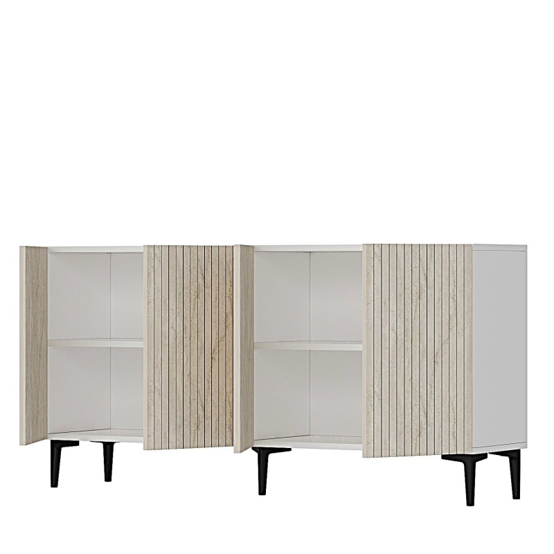 Console Zeynep 150 - White, Travertine White
Travertine
