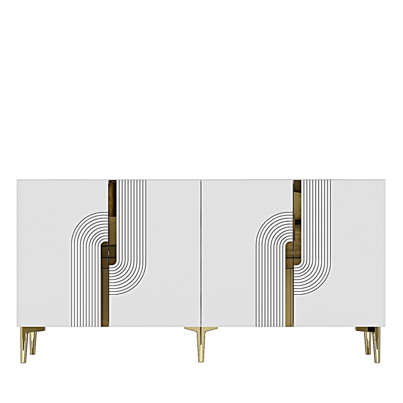 Console Meyra 150 - White, Gold White
Gold