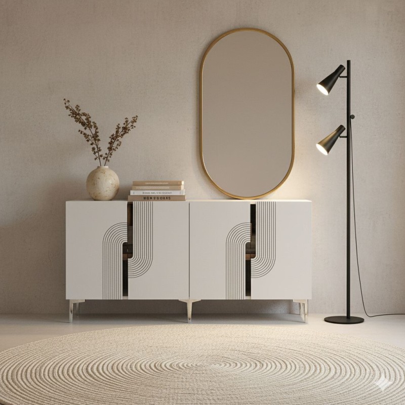 Console Meyra 150 - White, Silver White
Silver