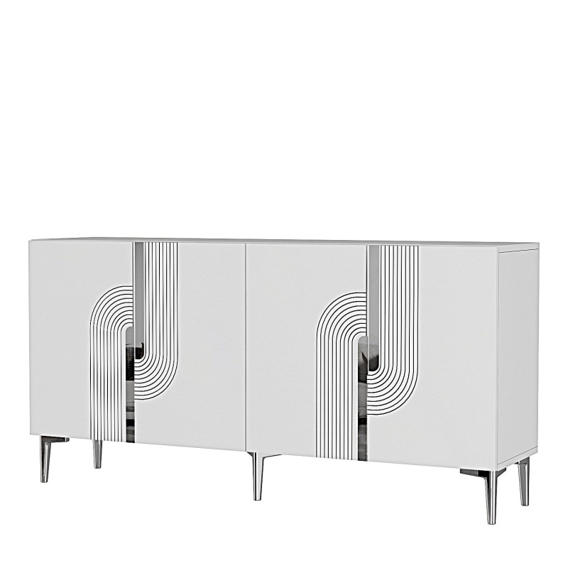 Console Meyra 150 - White, Silver White
Silver
