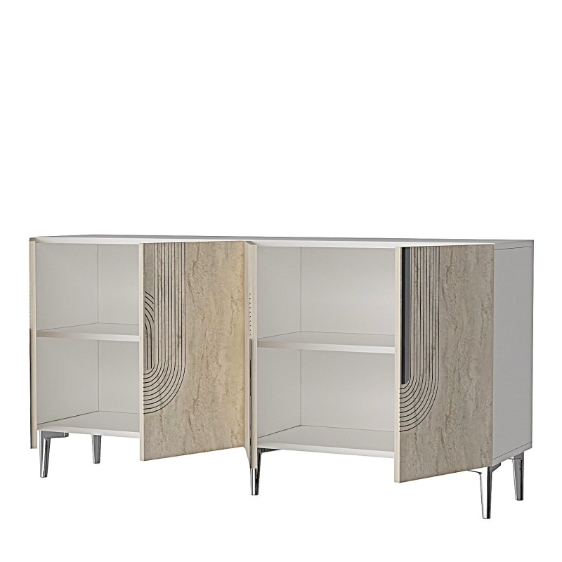 Console Meyra 150 - White, Travertine, Silver White
Travertine
Silver
