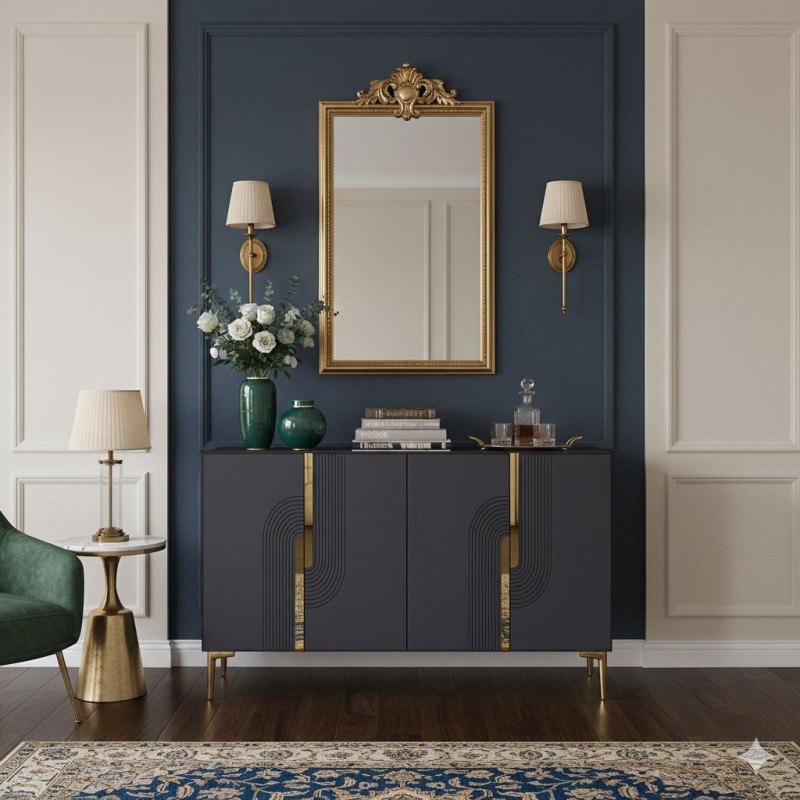 Console Meyra 120 - Anthracite, Gold Anthracite
Gold