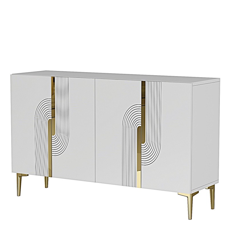 Console Meyra 120 - White, Gold White
Gold