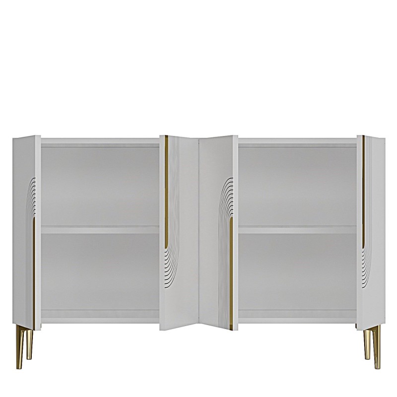 Console Meyra 120 - White, Gold White
Gold