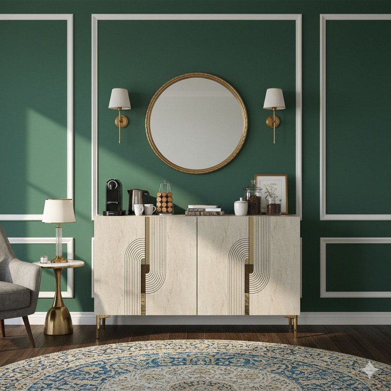 Console Meyra 120 - White, Travertine, Gold White
Travertiine
Gold