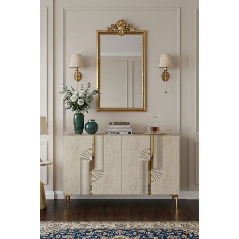 Console Meyra 120 - White, Travertine, Gold White
Travertiine
Gold