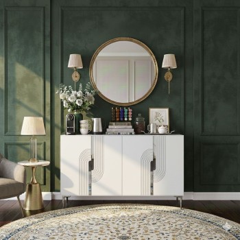 Console Meyra 120 - White, Silver White
Silver