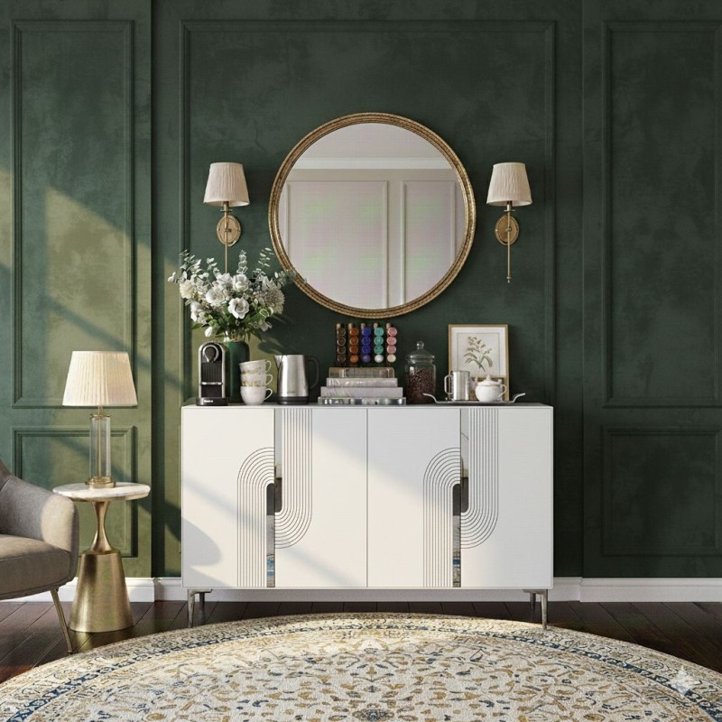 Console Meyra 120 - White, Silver White
Silver