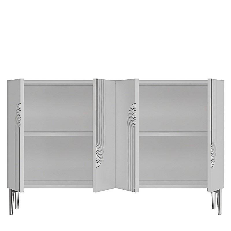 Console Meyra 120 - White, Silver White
Silver