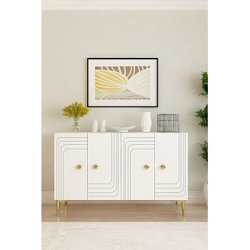 Console Lessi 120 - White, Gold White
Gold