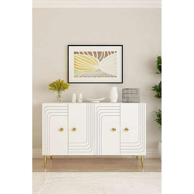 Console Lessi 120 - White, Gold White
Gold