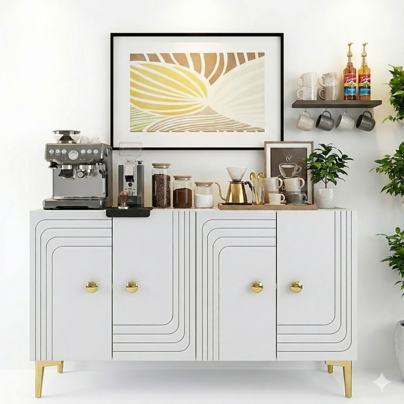 Console Lessi 120 - White, Gold White
Gold