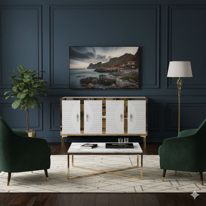 Console Tuna 120 - White, Gold White
Gold