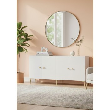 Console Simple 150 - White, Gold White
Gold