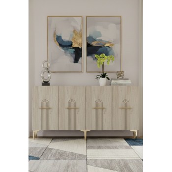 Console Ida 150 - White, Travertine, Gold White
Travertine
Gold