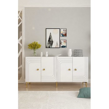 Console Lessi 150 - White, Gold White
Gold