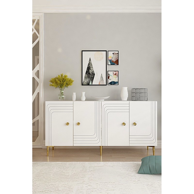 Console Lessi 150 - White, Gold White
Gold