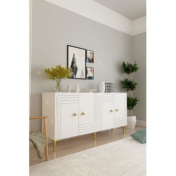 Console Lessi 150 - White, Gold White
Gold