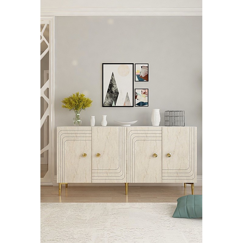 Console Lessi 150 - White, Travertine, Gold White
Travertine
Gold