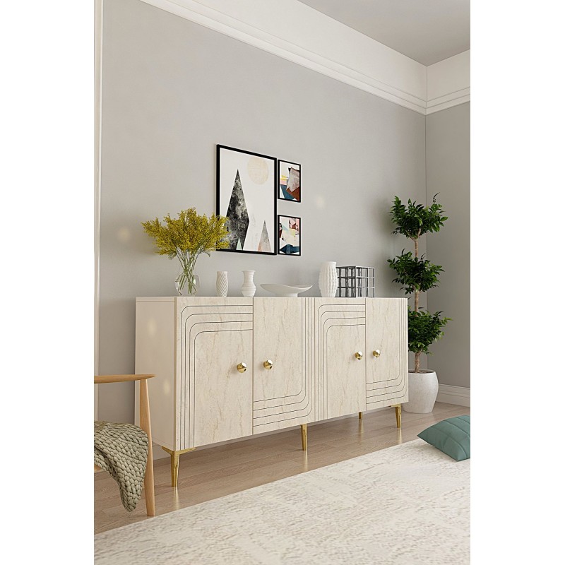 Console Lessi 150 - White, Travertine, Gold White
Travertine
Gold