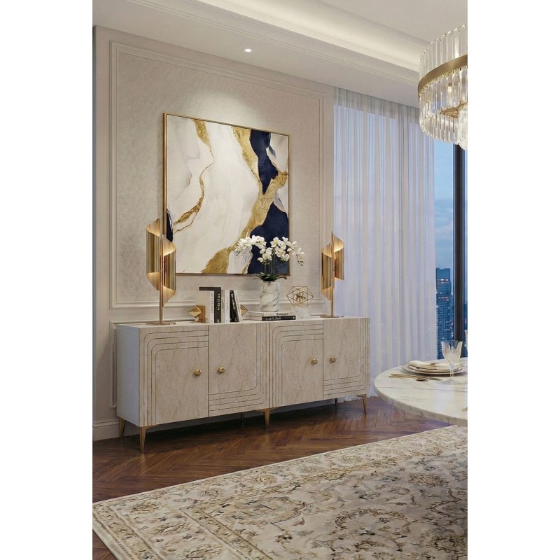 Console Lessi 150 - White, Travertine, Gold White
Travertine
Gold