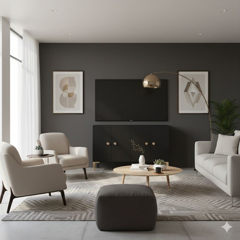 Console Simple 120 - Anthracite Anthracite