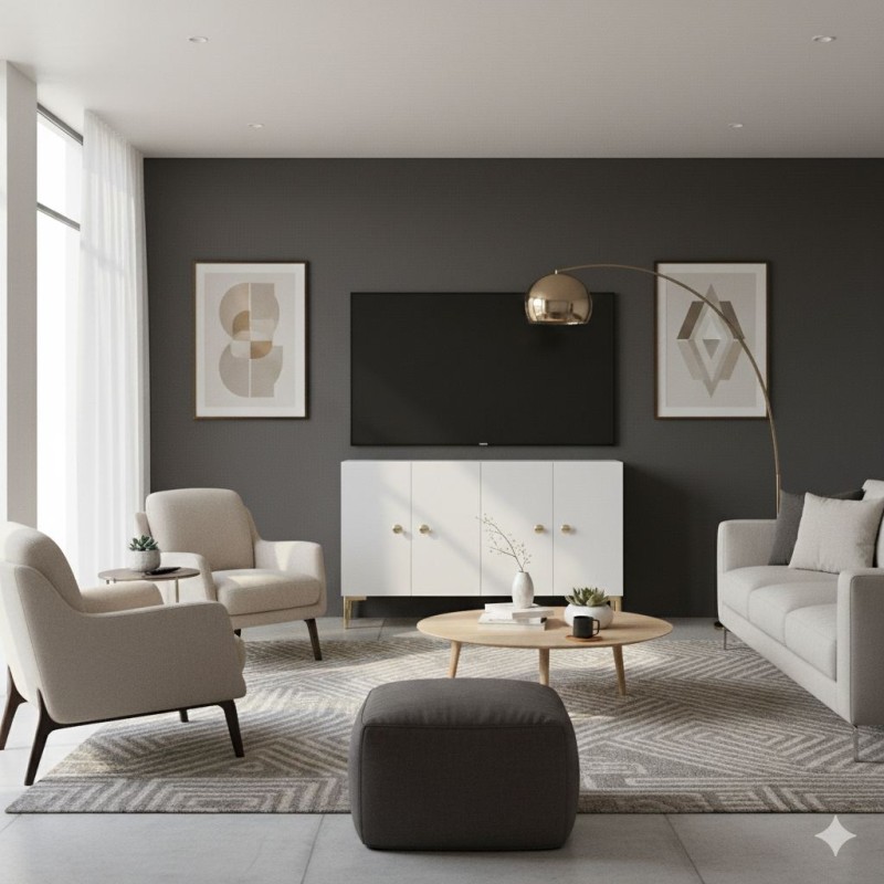 Console Simple 120 - White White