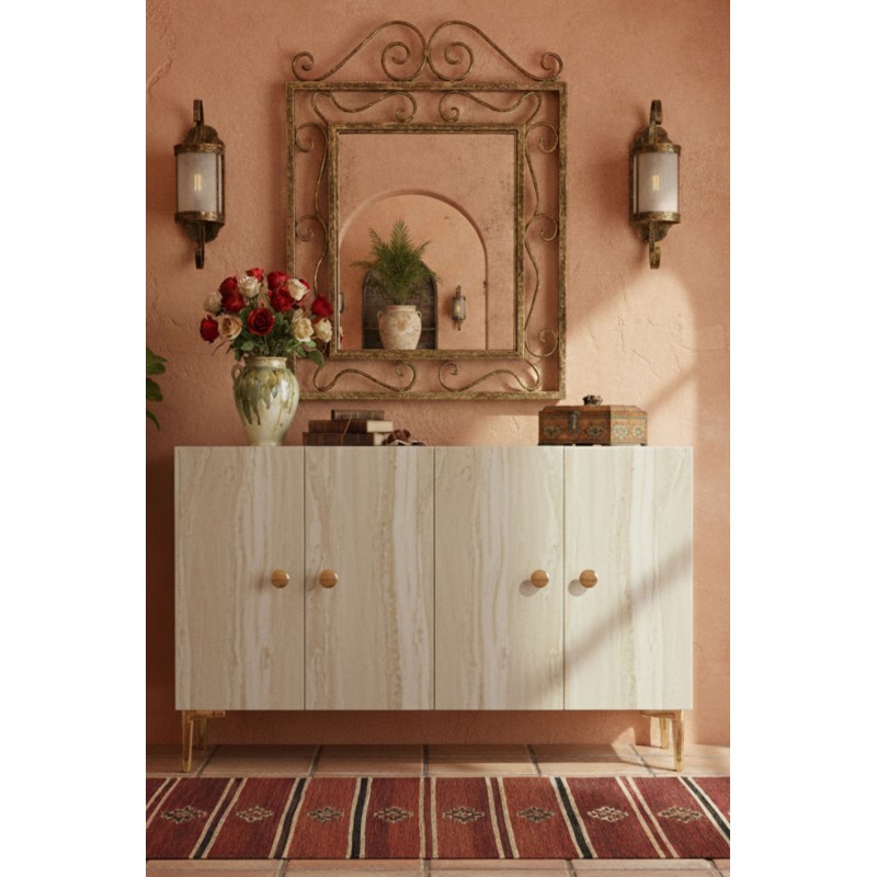 Console Simple 120 - White, Travertine White
Travertine