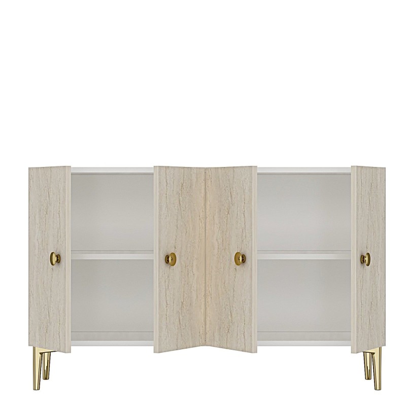 Console Simple 120 - White, Travertine White
Travertine