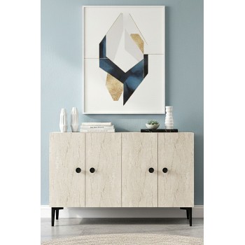 Console Pella 120 - White, Travertine White
Travertine