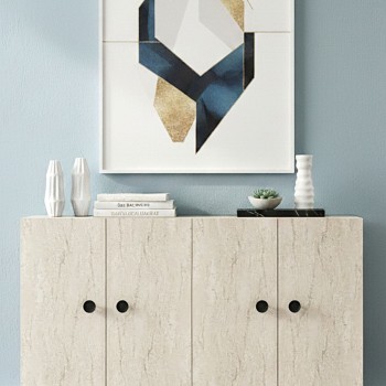 Console Pella 120 - White, Travertine White
Travertine