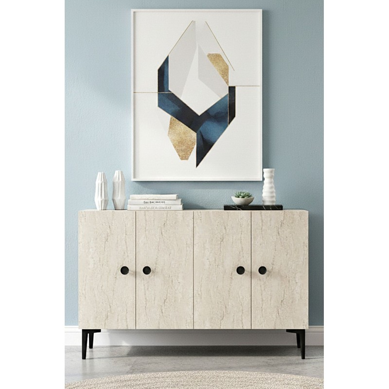 Console Pella 120 - White, Travertine White
Travertine