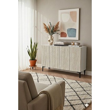 Console Zeynep 120 - White, Travertine White
Travertine