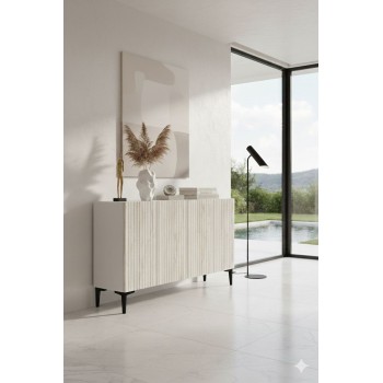 Console Zeynep 120 - White, Travertine White
Travertine