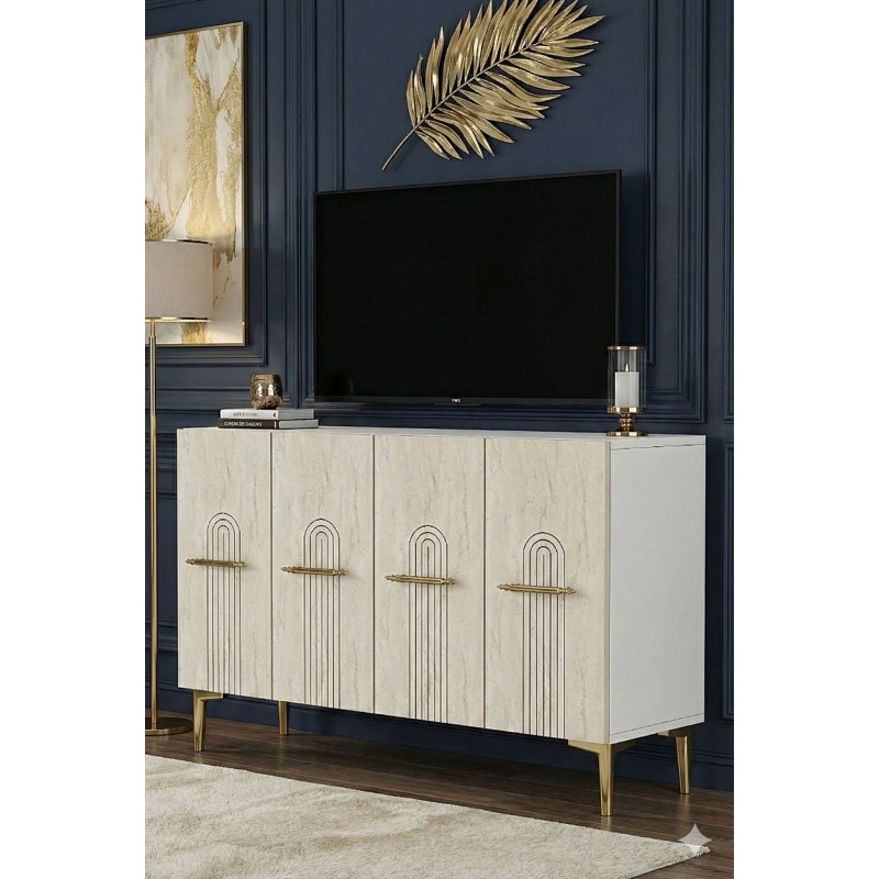 Console Ida 120 - White, Travertine, Gold White
Travertine
Gold