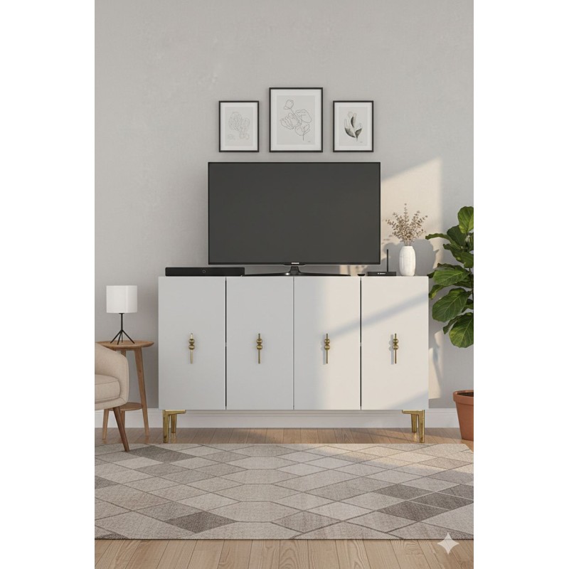 Console Salkım 120 - White, Gold White
Gold