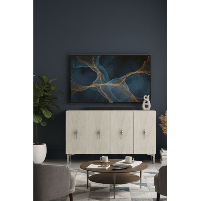 Console Salkım 120 - White, Travertine, Silver White
Travertine
Silver