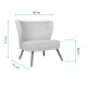 Wing Chair Bienville - Grey Grey Wing Chair Bienville - Grey Grey