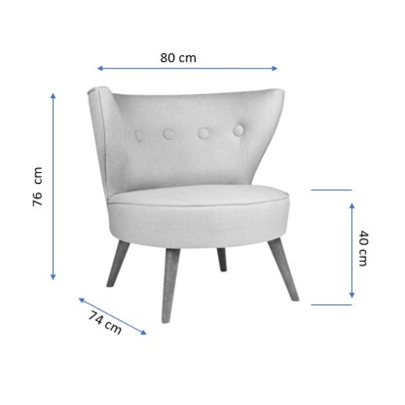 Wing Chair Riverhead - Grey Grey