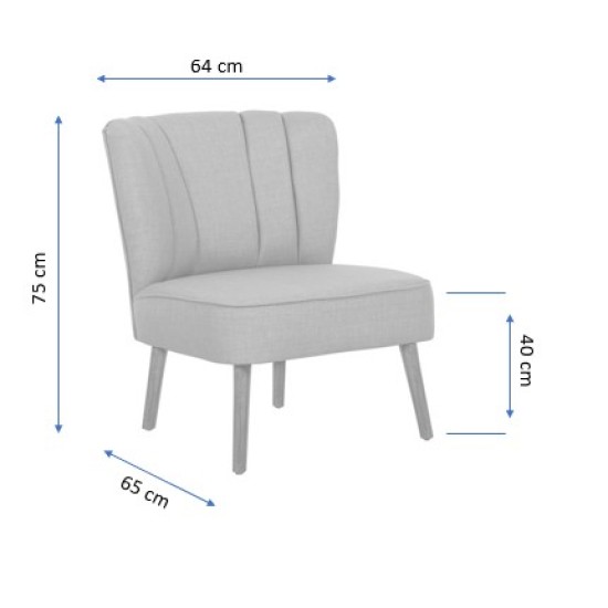 Wing Chair Monn Way - Navy Blue Navy Blue