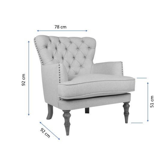 Wing Chair New London - Ecru Ecru Wing Chair New London - Ecru Ecru