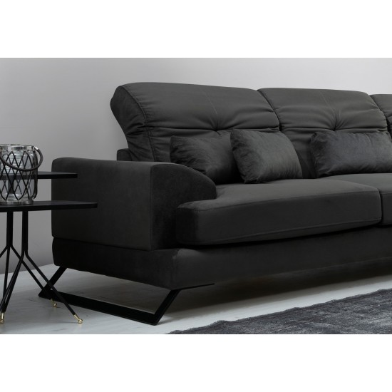 Corner Sofa Frido Corner Right (L3+Chl) Anthracite