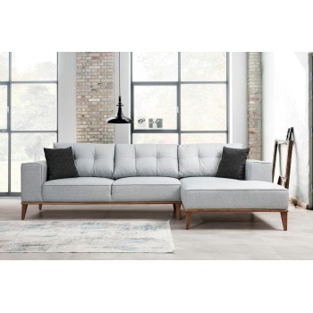 Corner Sofa-Bed Montana Corner Right (L3+Chl) Light Grey