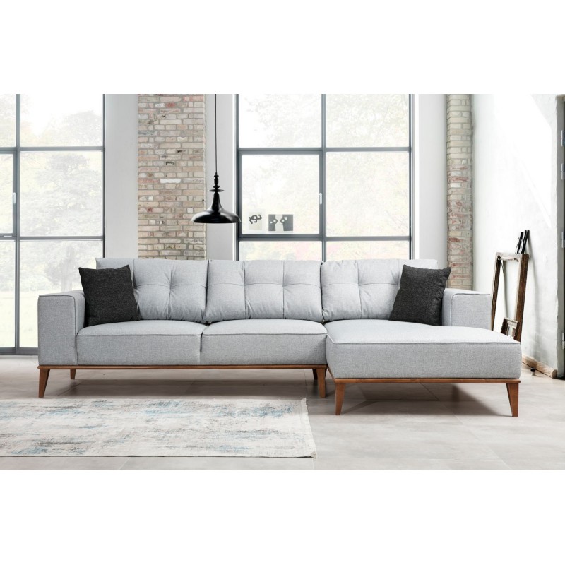 Atelier del Sofa Corner Sofa-Bed Montana Corner Right (L3+Chl) Light Grey