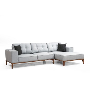 Corner Sofa-Bed Montana Corner Right (L3+Chl) Light Grey