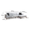Atelier del Sofa Corner Sofa-Bed Montana Corner Right (L3+Chl) Light Grey